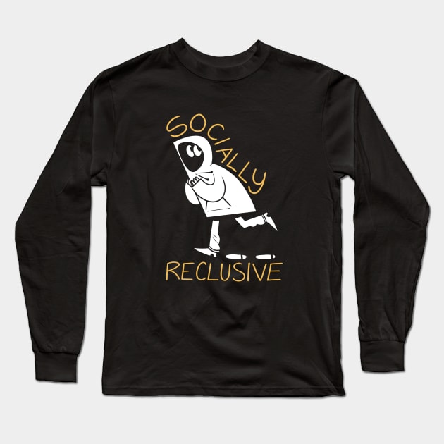 Socially Reclusive Long Sleeve T-Shirt by ReedIllustration